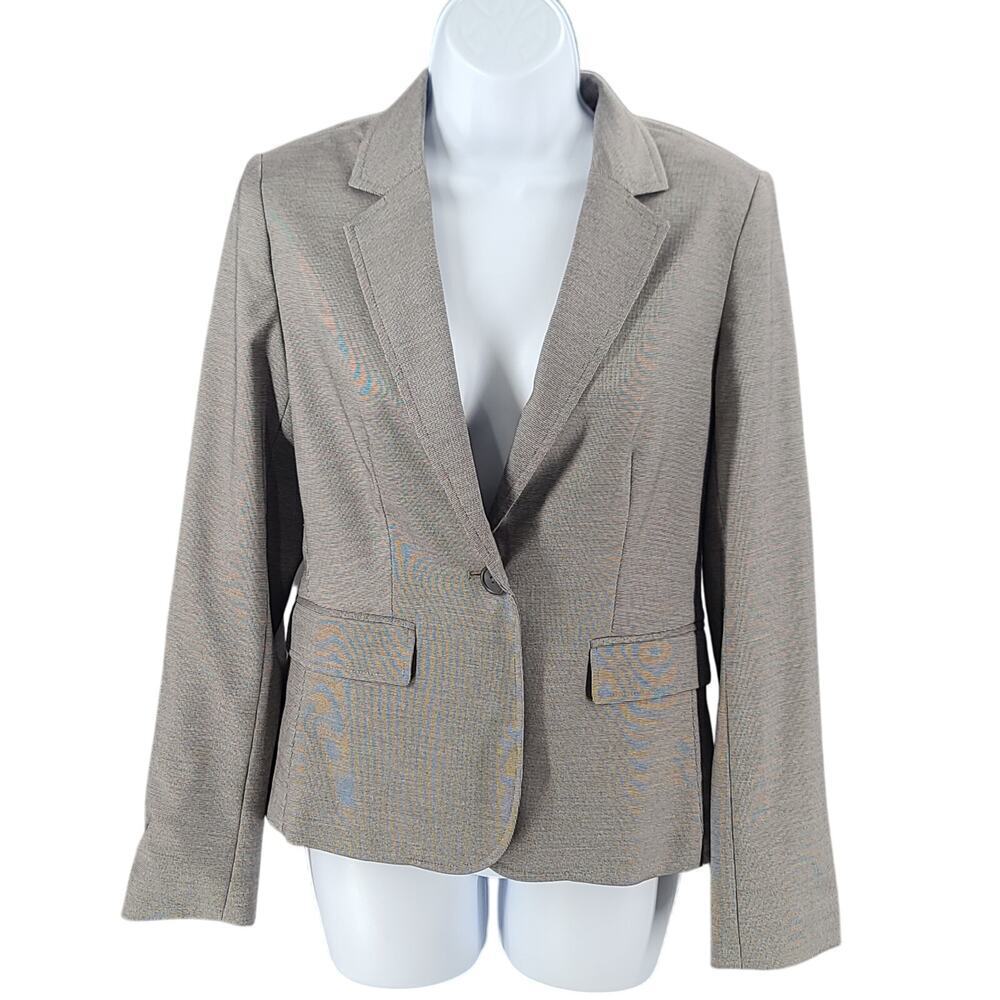 Banana Republic womens Blazer micro dot pattern Grey/ black Size 2 Office career